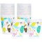 Tropical Party Supplies, Plastic Cups for Luau Birthday Decorations (16 oz, 16 Pack)